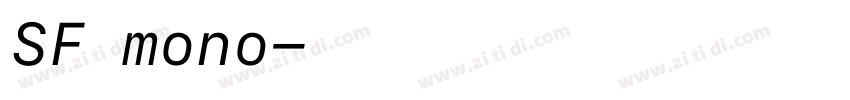 SF mono字体转换